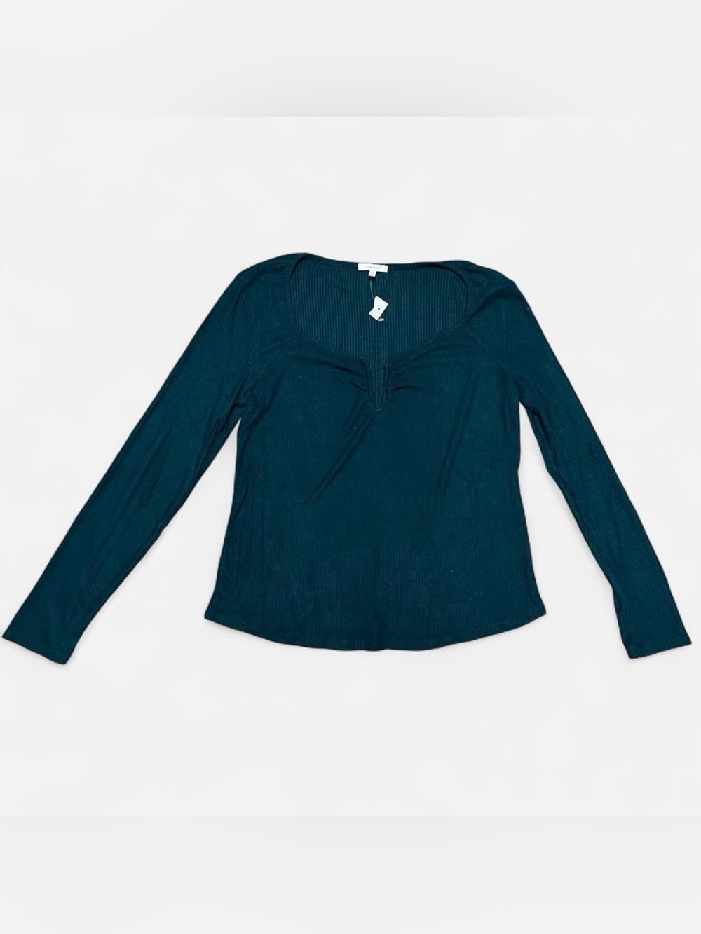 Maurices Teal Long Sleeve Ruched Top, NWT